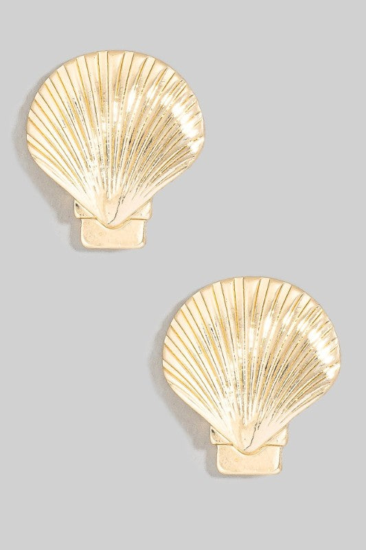 Large Shell Stud Earrings