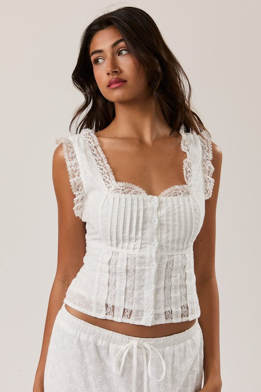 Ruffle Lace Top