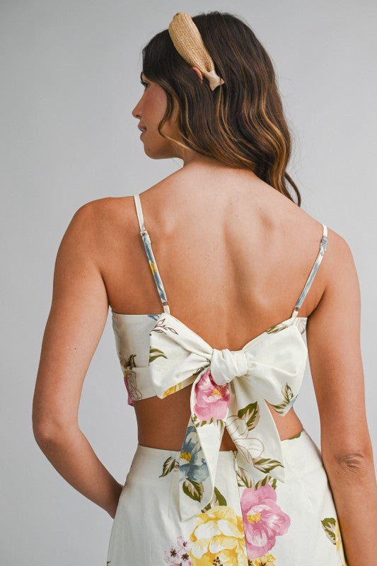 Love Note Bow Tie Crop Top