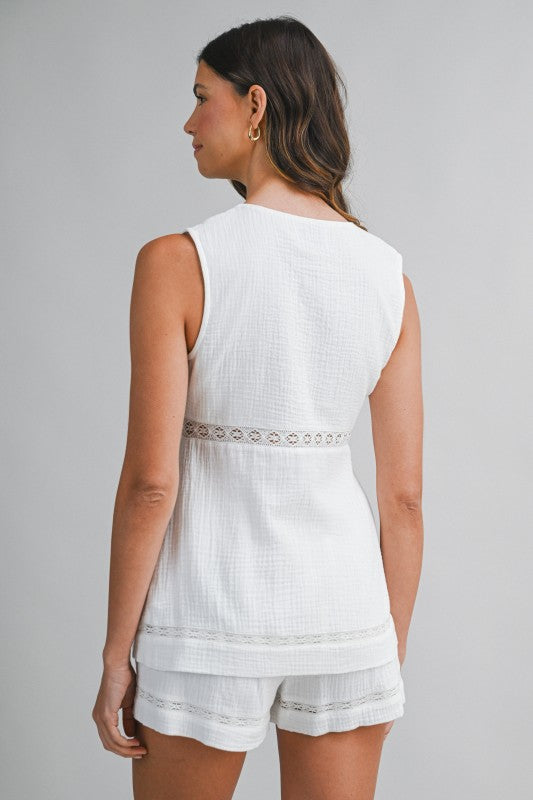 Cotton Lace Villa Shorts