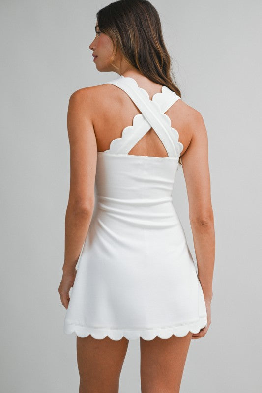 Country Club Scallop Mini Dress Country Club Scallop Mini Dress