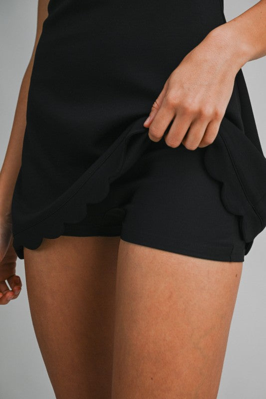 Country Club Scallop Mini Dress