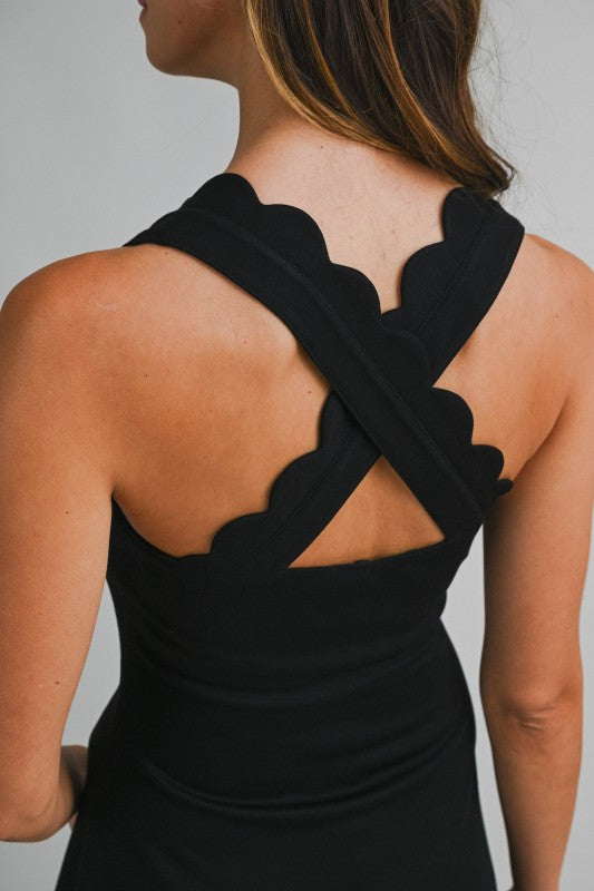 Country Club Scallop Mini Dress