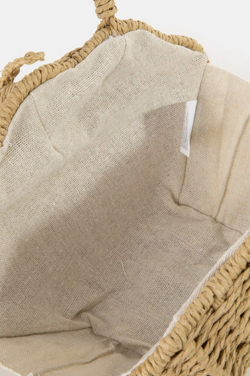 Shell Woven Handle Bag
