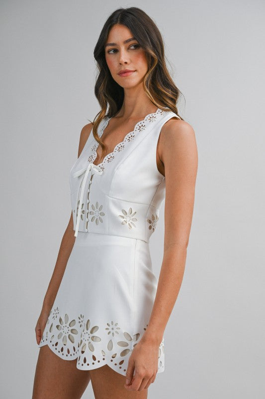 Carousel Afternoon Scallop Mini Skirt