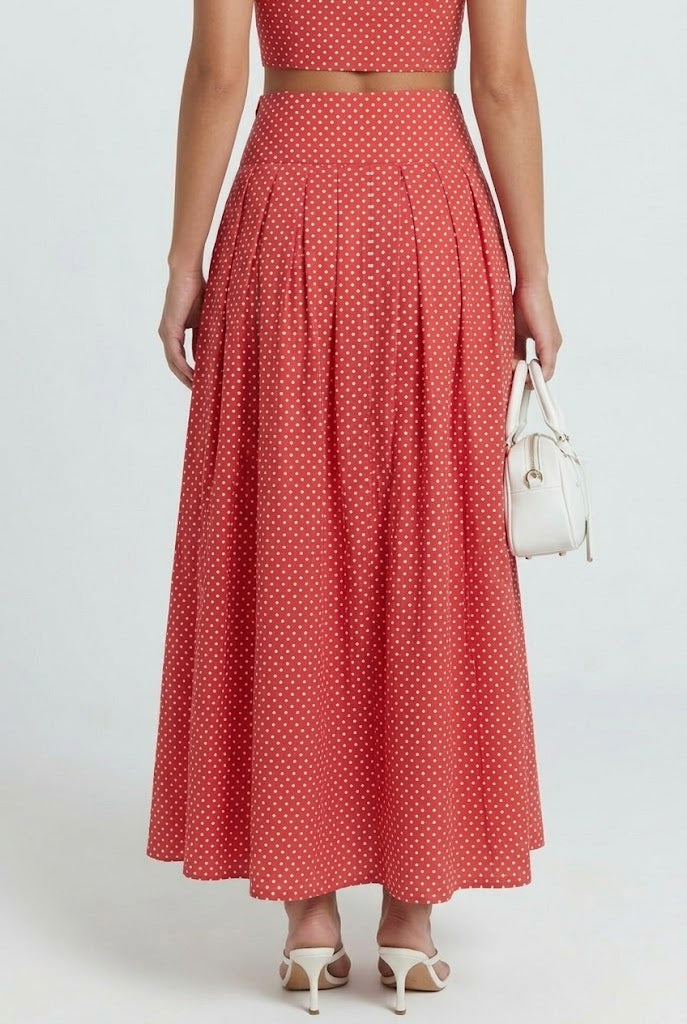 Cherry on Top Polka Dot Maxi Skirt