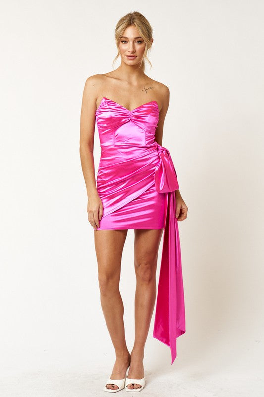 So Sashy Hot Pink Mini Dress - Final Sale