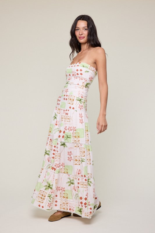 Vintage Palm Maxi Dress