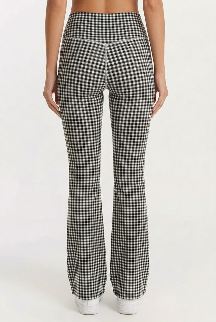 Gingham Soft Sculpt Flare Leggings
