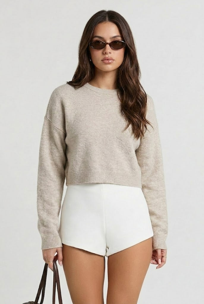 Bow & Tell Reversible Knit Sweater