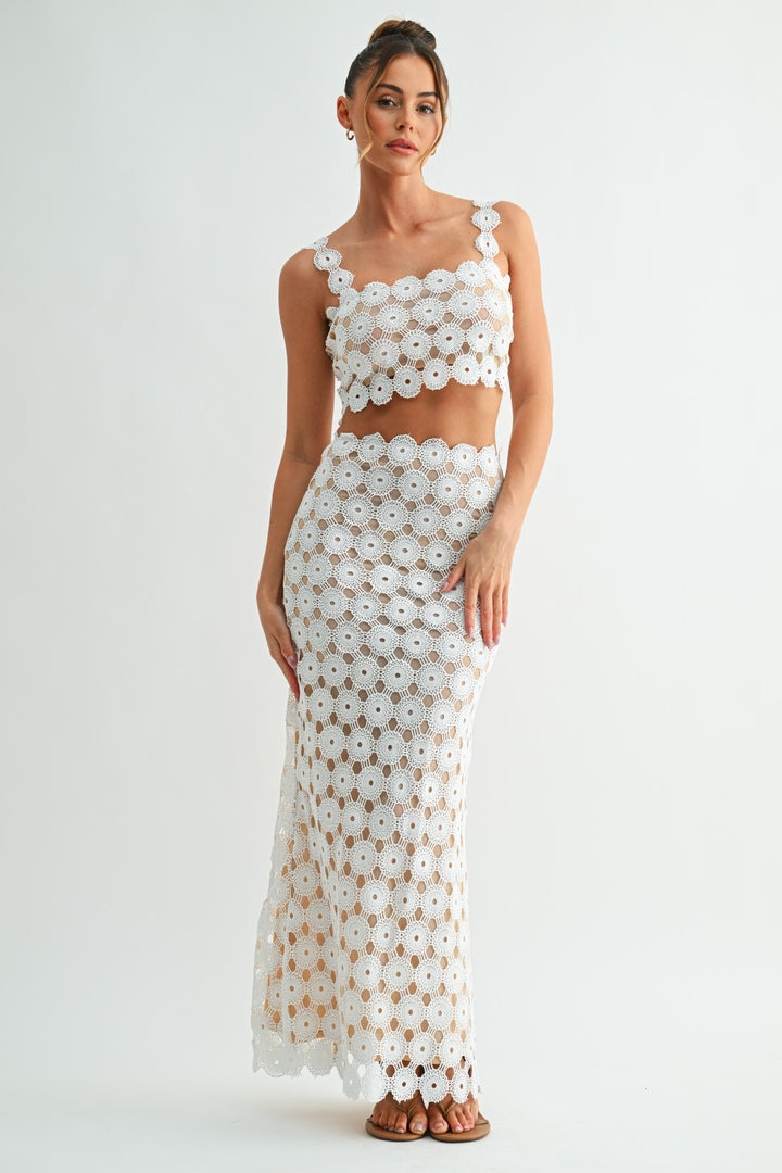 The White Villa Lace Maxi Set