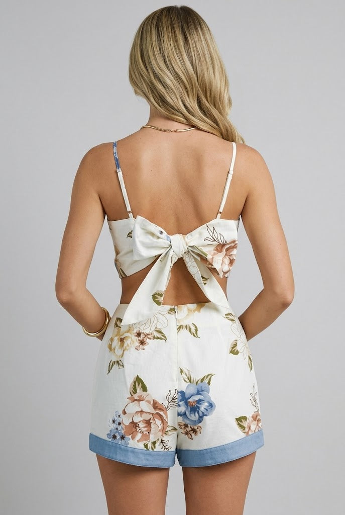 Love Note Bow Tie Crop Top