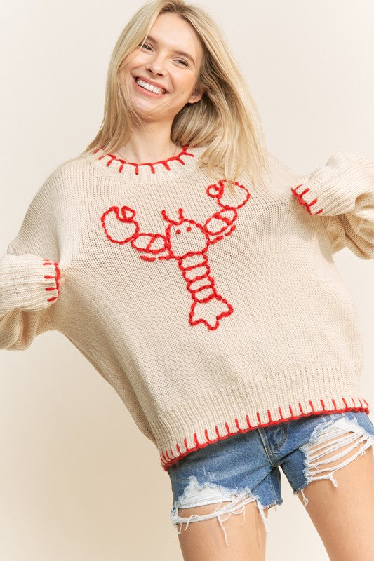 Lobster Knit Pullover Sweater – Lithologie Co.