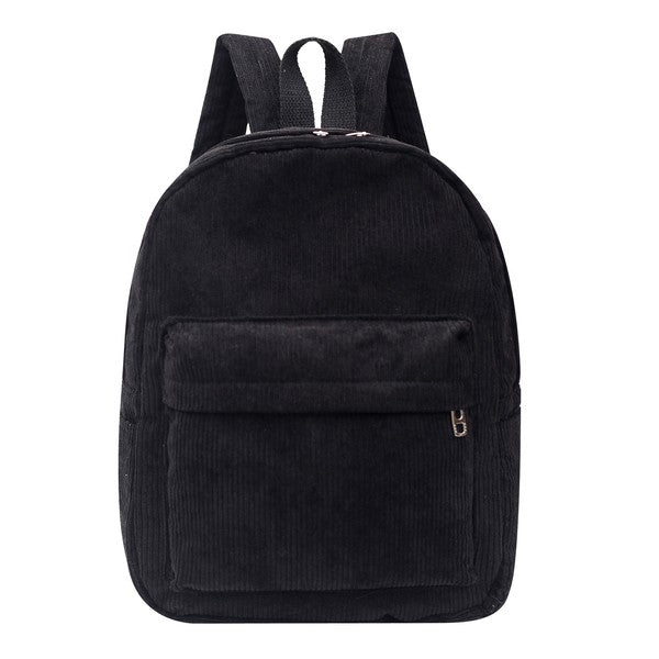 Casual Workdays Corduroy Backpack - Black | style shop