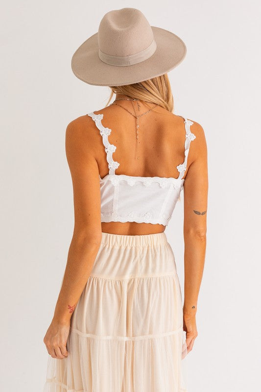 Cotton Dreams Corset Crop Top