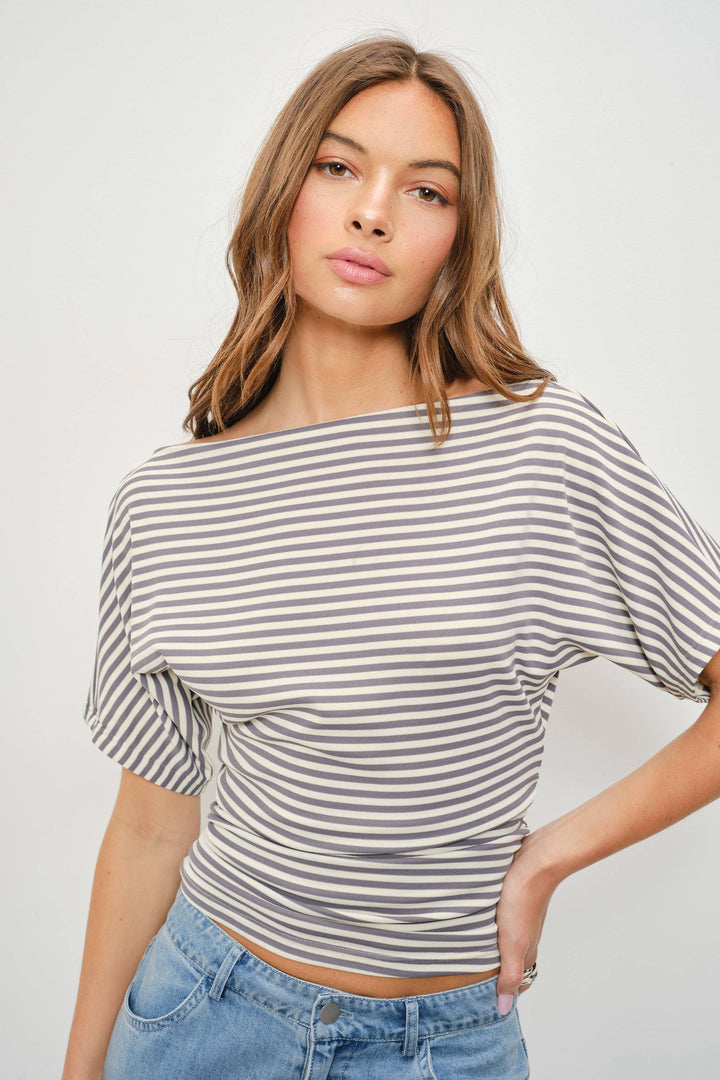 Coffee Run Stripe Tee