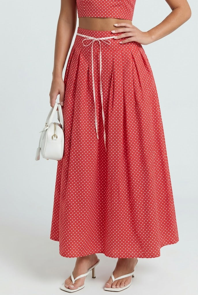 Cherry on Top Polka Dot Maxi Skirt