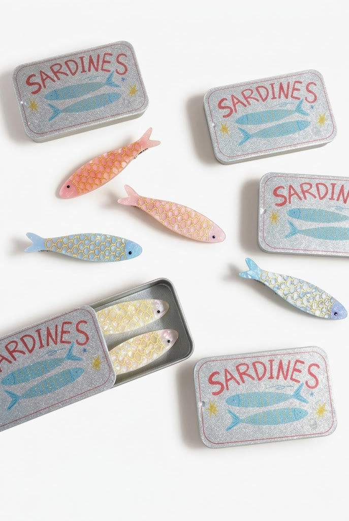 Tinned Sardine Hair Clip Set