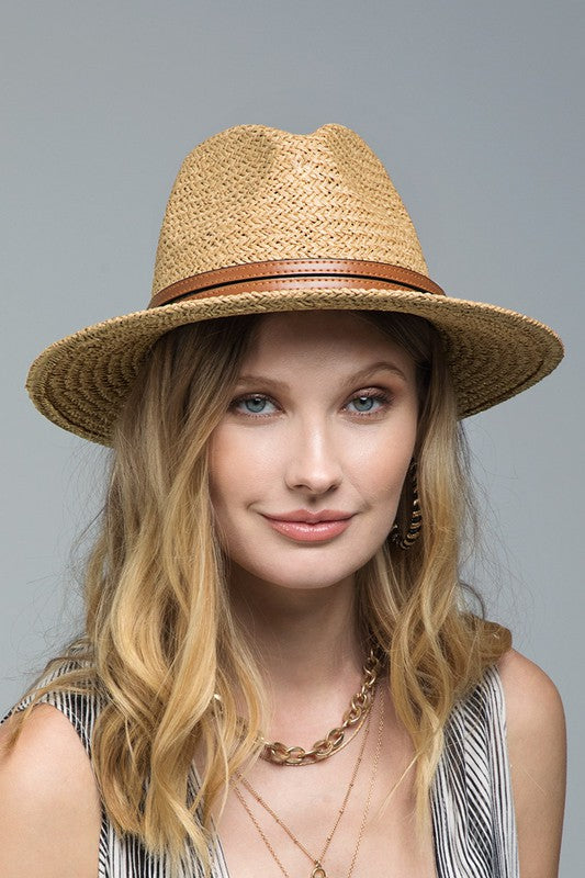 Western Dreamer Woven Panama Hat - Tan