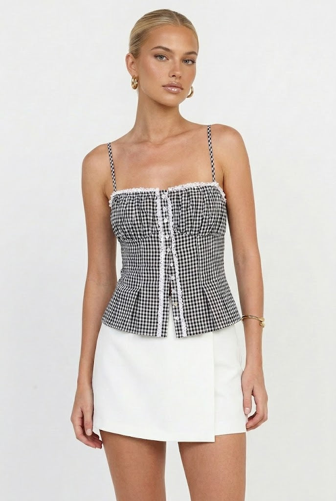 Mason Jar Gingham Top