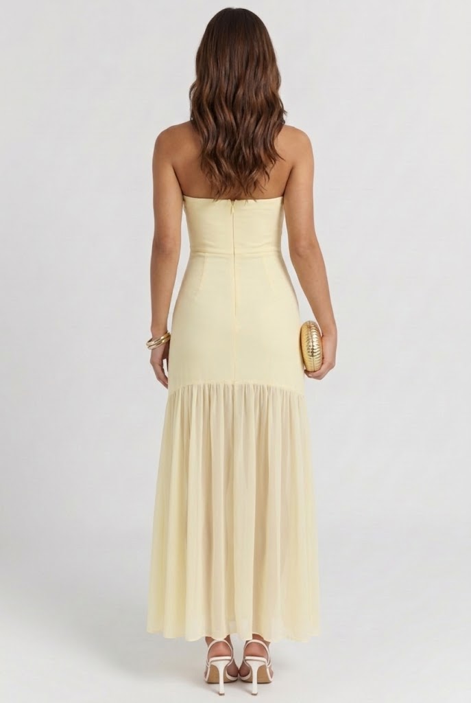 Buttercream Evening Maxi Dress