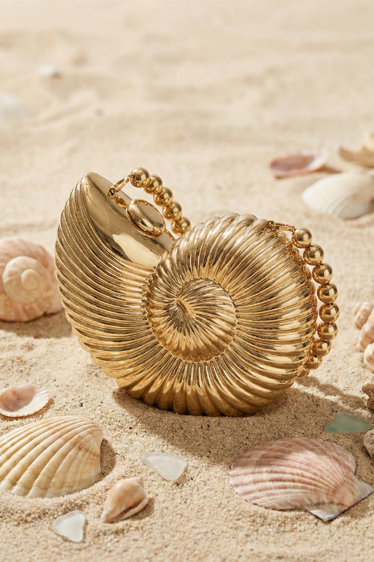 Gilded Nautilus Shell Clutch