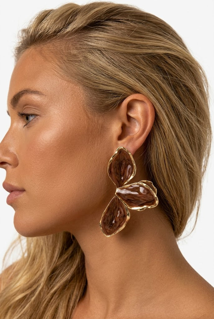 Glossy Petal Earrings