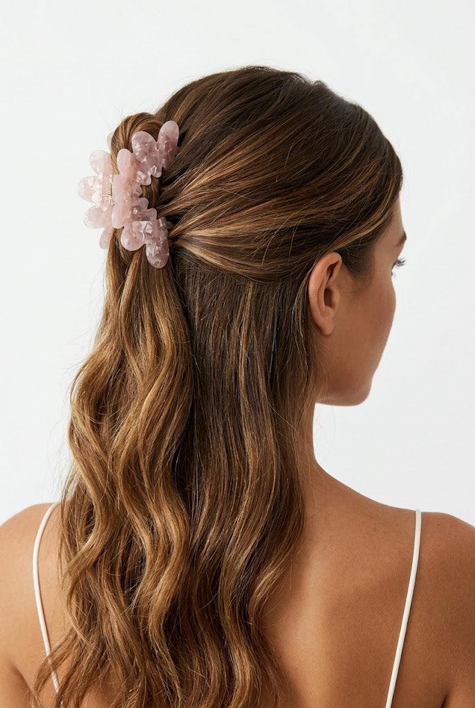 Marbled Petal Claw Clip