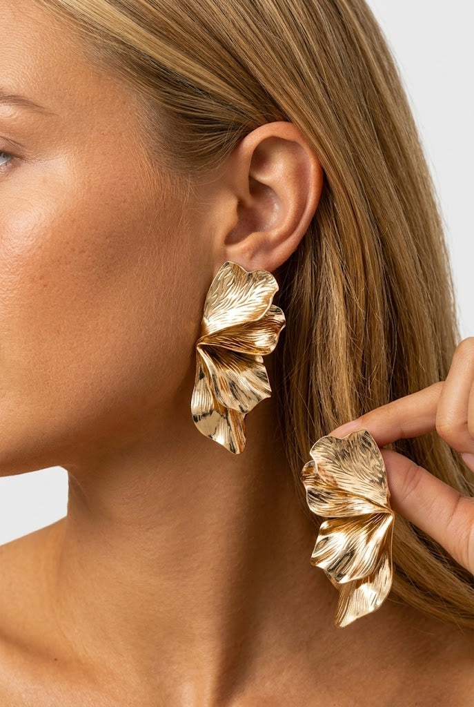 Draped Petal Earrings