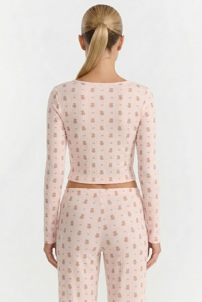 Sleepytea Teddy Bear Pointelle Top