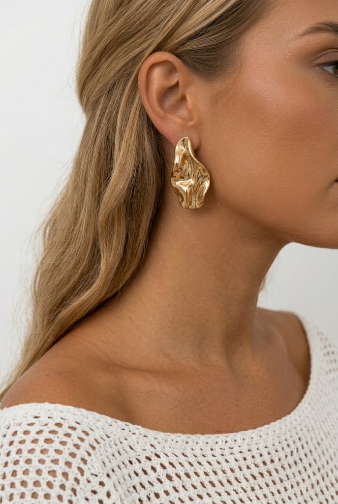 Silk Fold Earrings