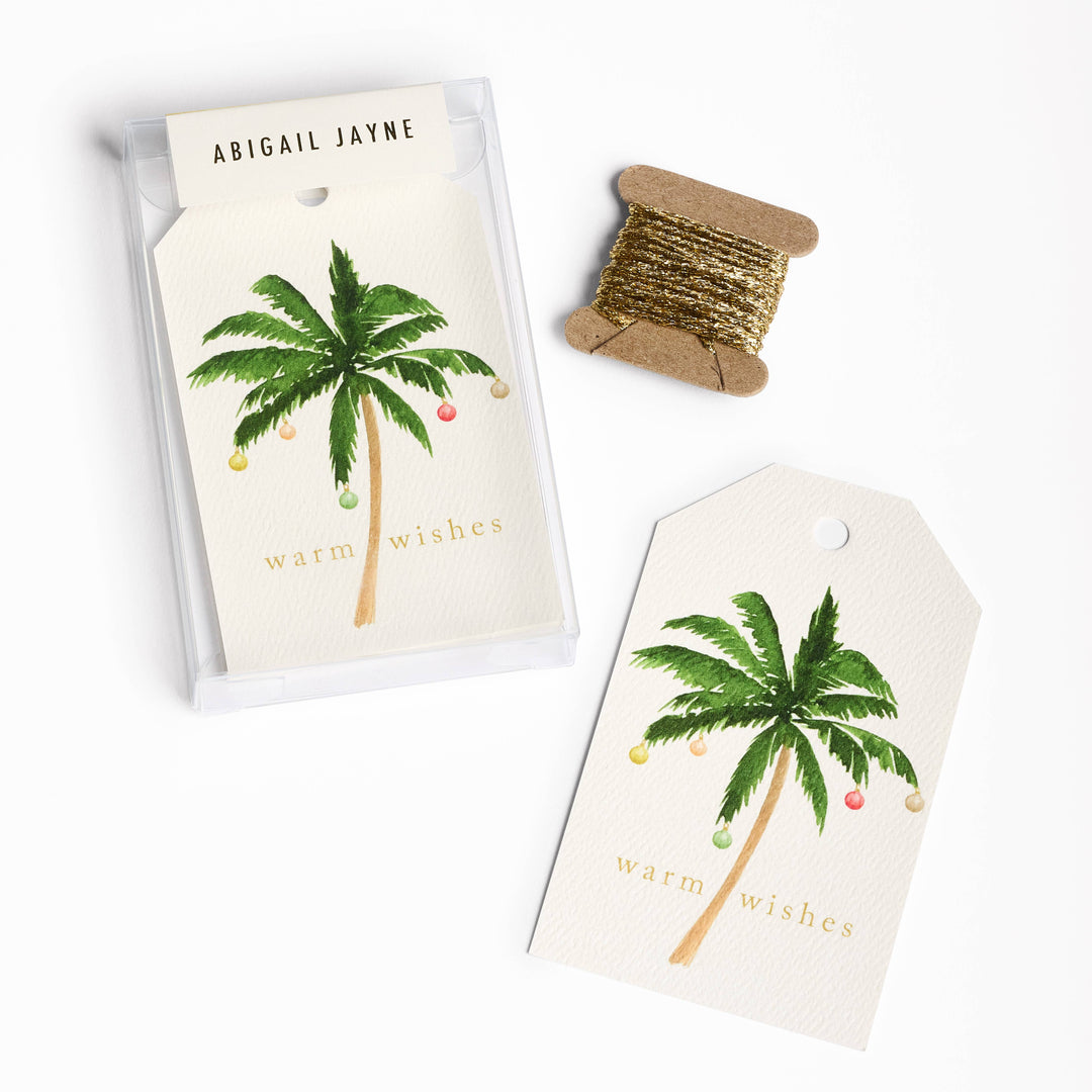 Holiday Palm Tree Gift Tags - Set of 8