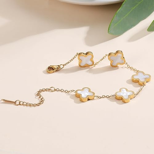 Gold Plated Lucky Clover Bracelet