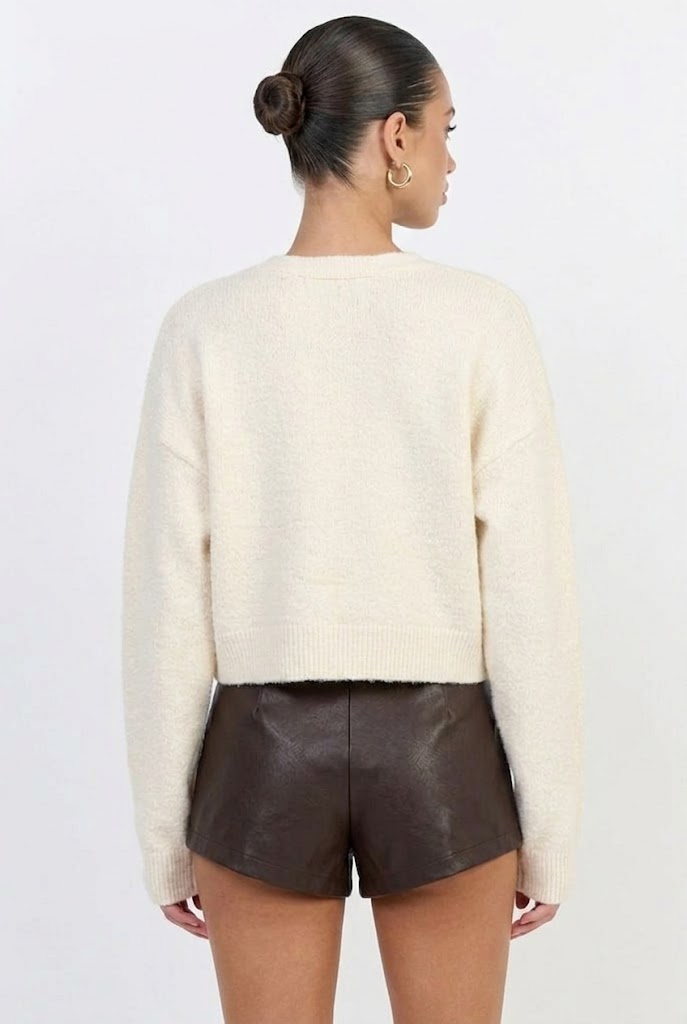 Bow & Tell Reversible Knit Sweater