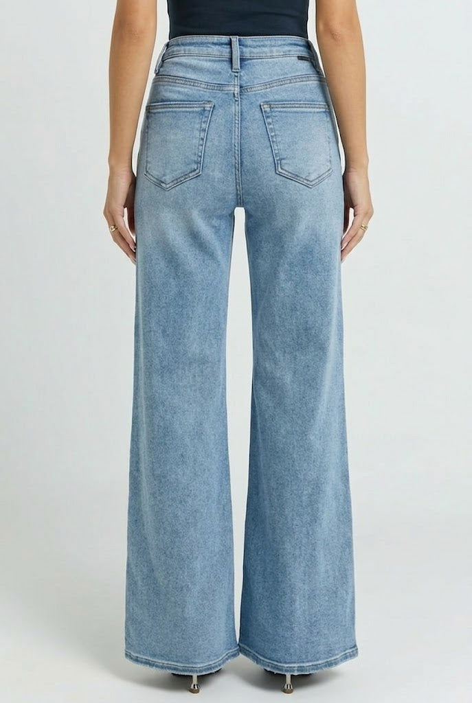 Leenah High Rise Wide Leg Denim Jeans