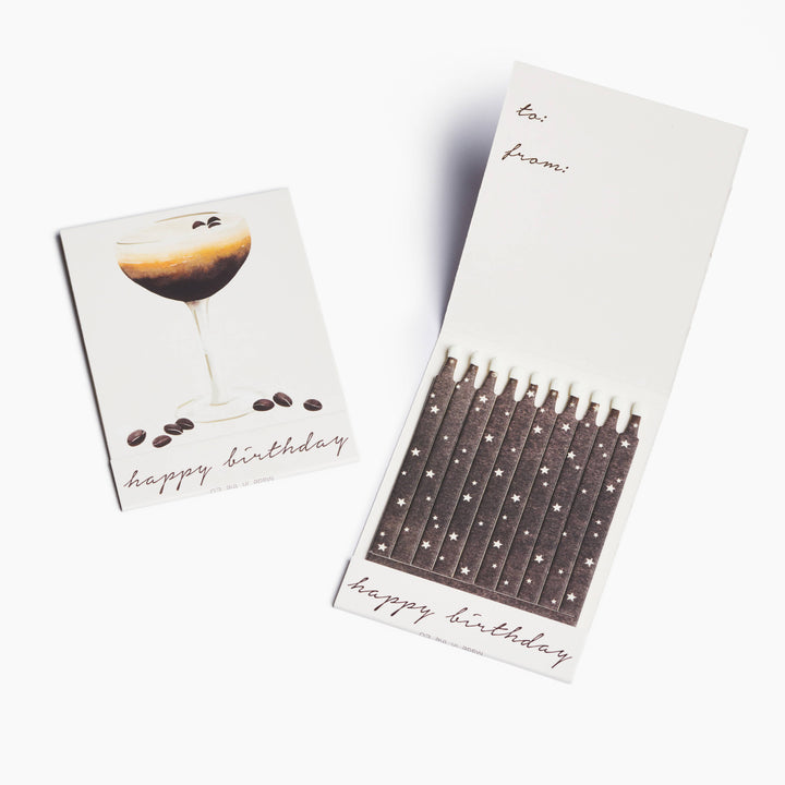 Espresso Martini Birthday Match Card