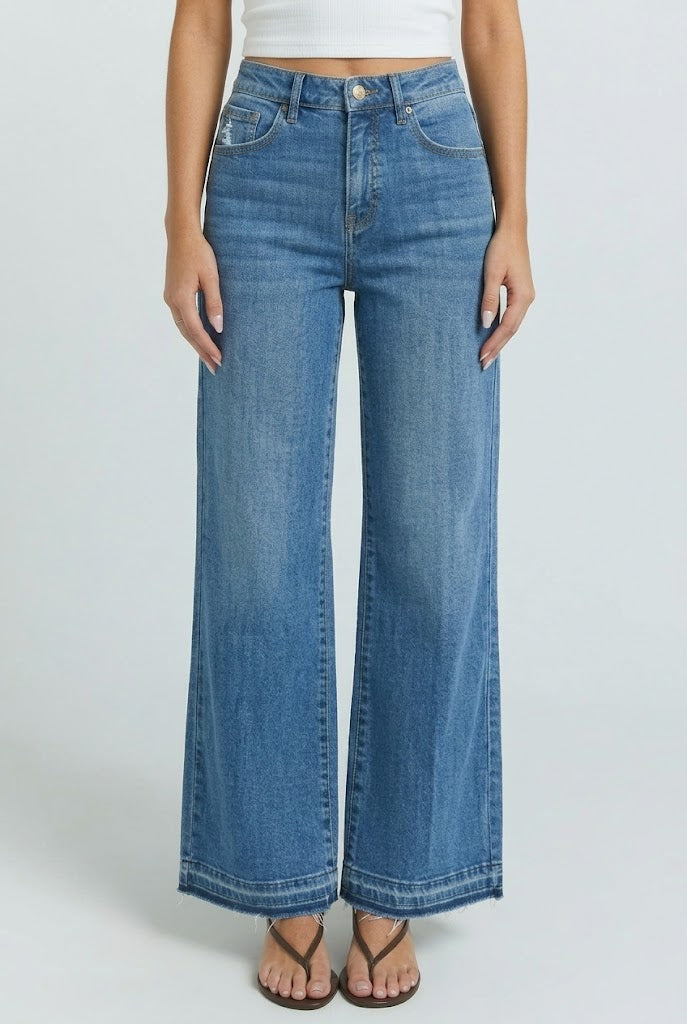 Straight Forward Wide Leg Jeans