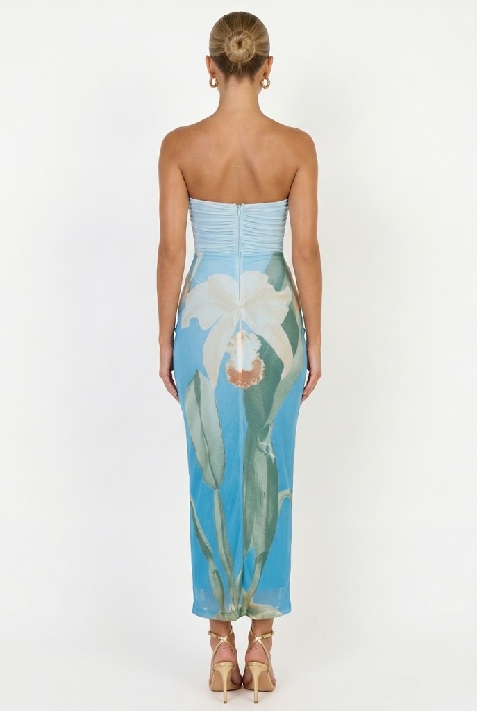 Blue Grotto Midi Dress