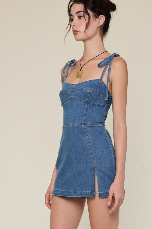 Easy Does It Denim Mini Dress