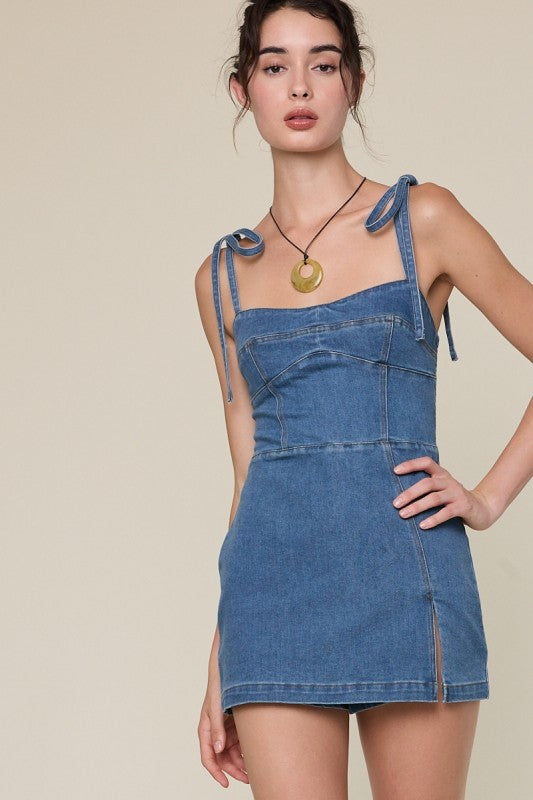 Easy Does It Denim Mini Dress
