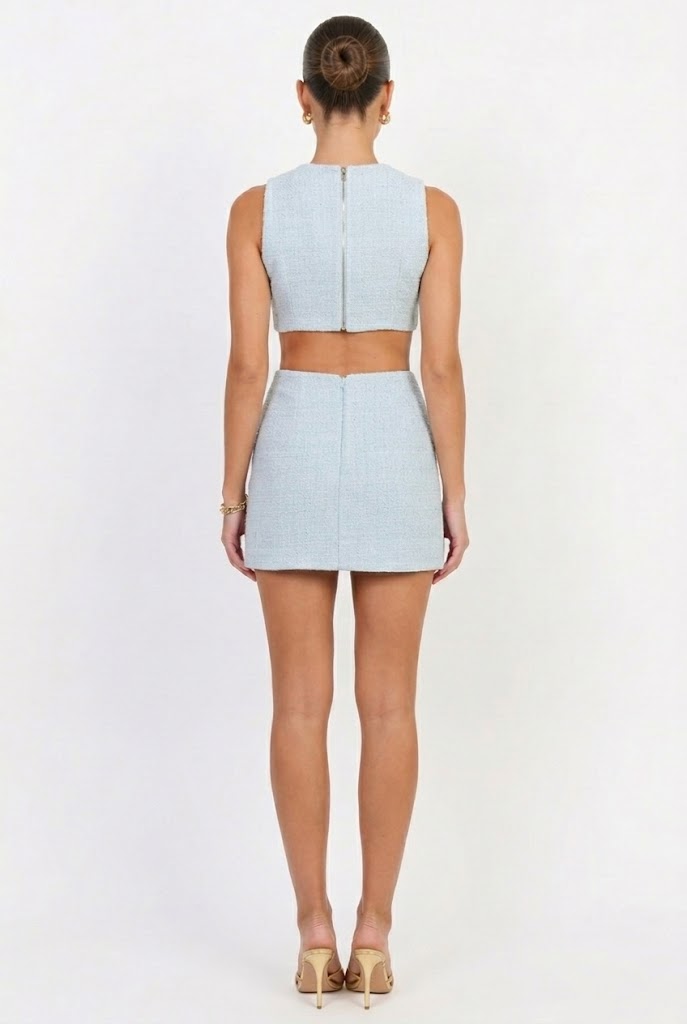 Business Class Tweed Mini Dress