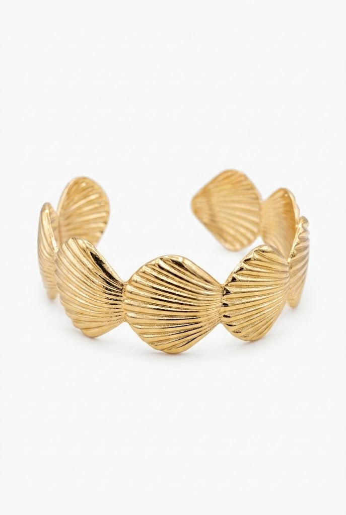 Shell Motif Cuff Bracelet