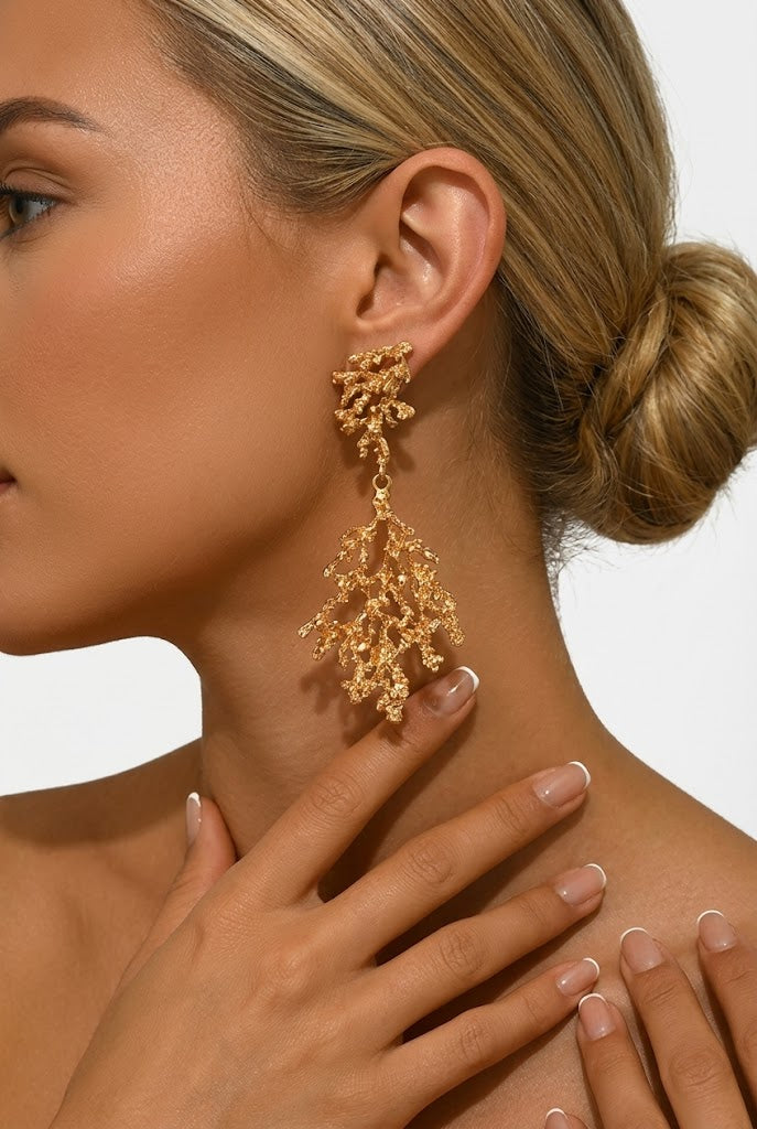 Coral Cascade Earrings