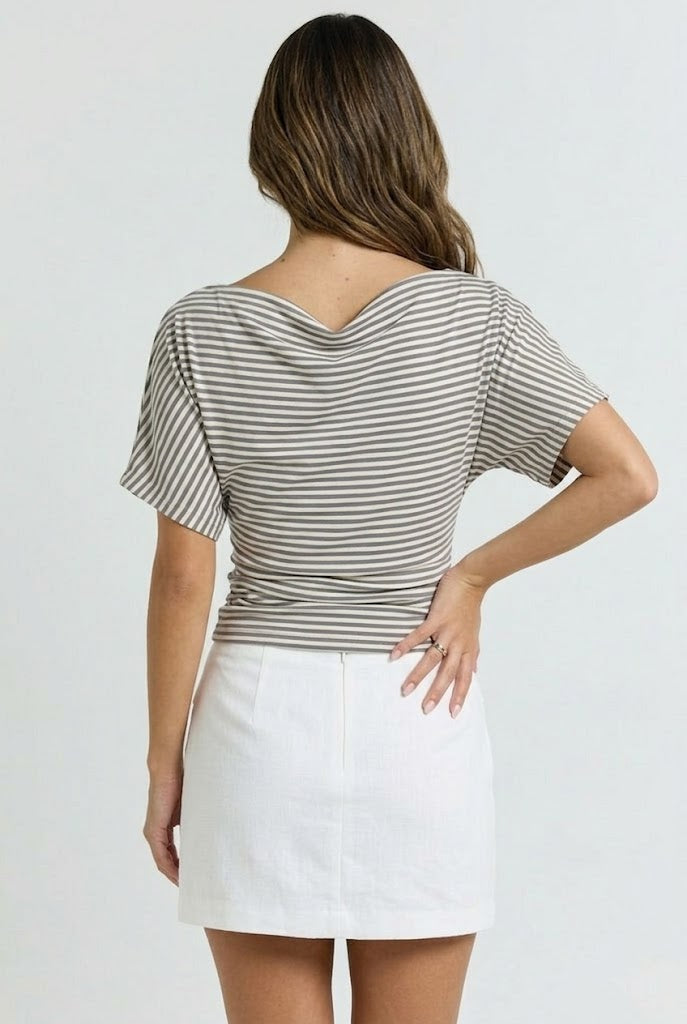 Coffee Run Stripe Tee
