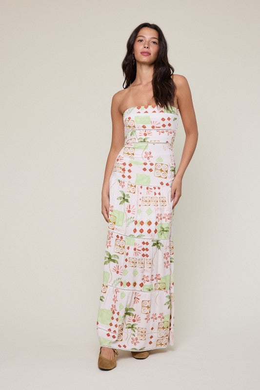 Vintage Palm Maxi Dress