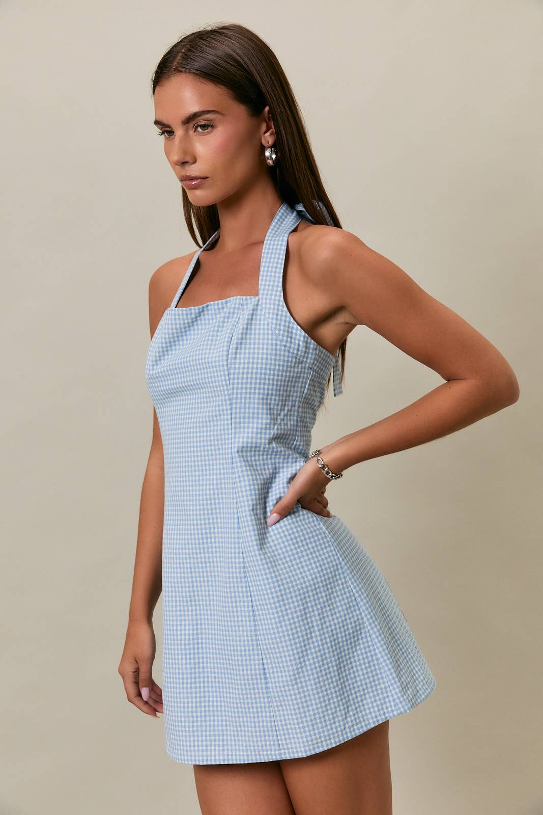 Soda Shop Date Gingham Mini Dress