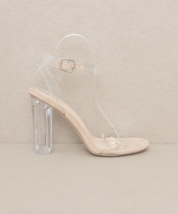 Crystal Clear Banded Heeled Sandal