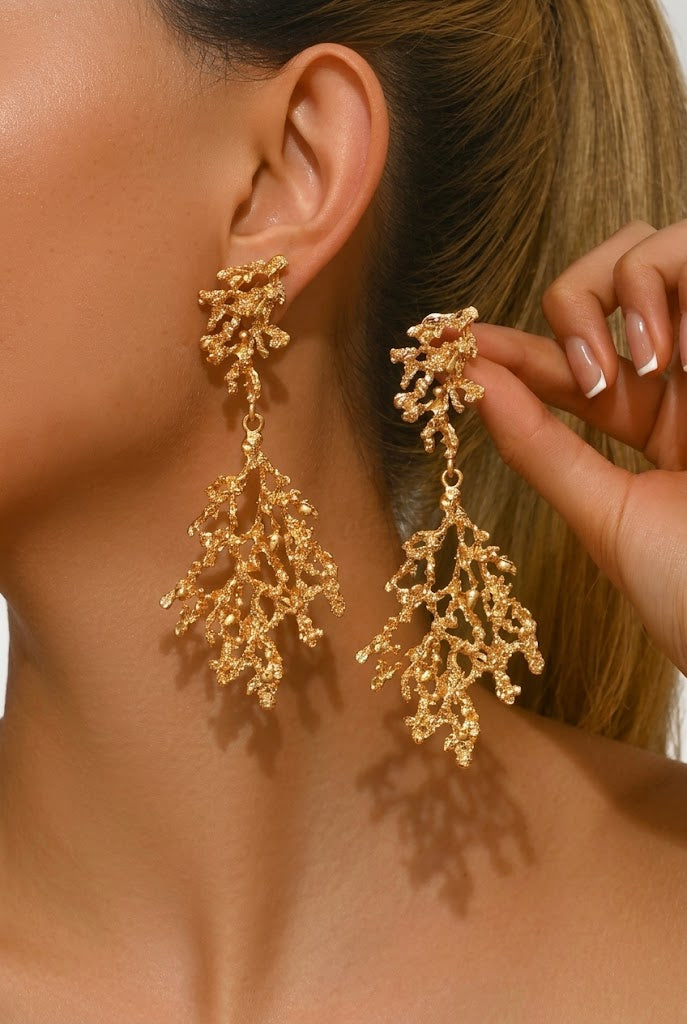 Coral Cascade Earrings