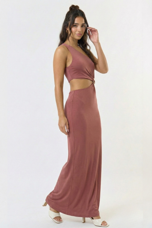 Amalfi Sunset One Shoulder Maxi Dress