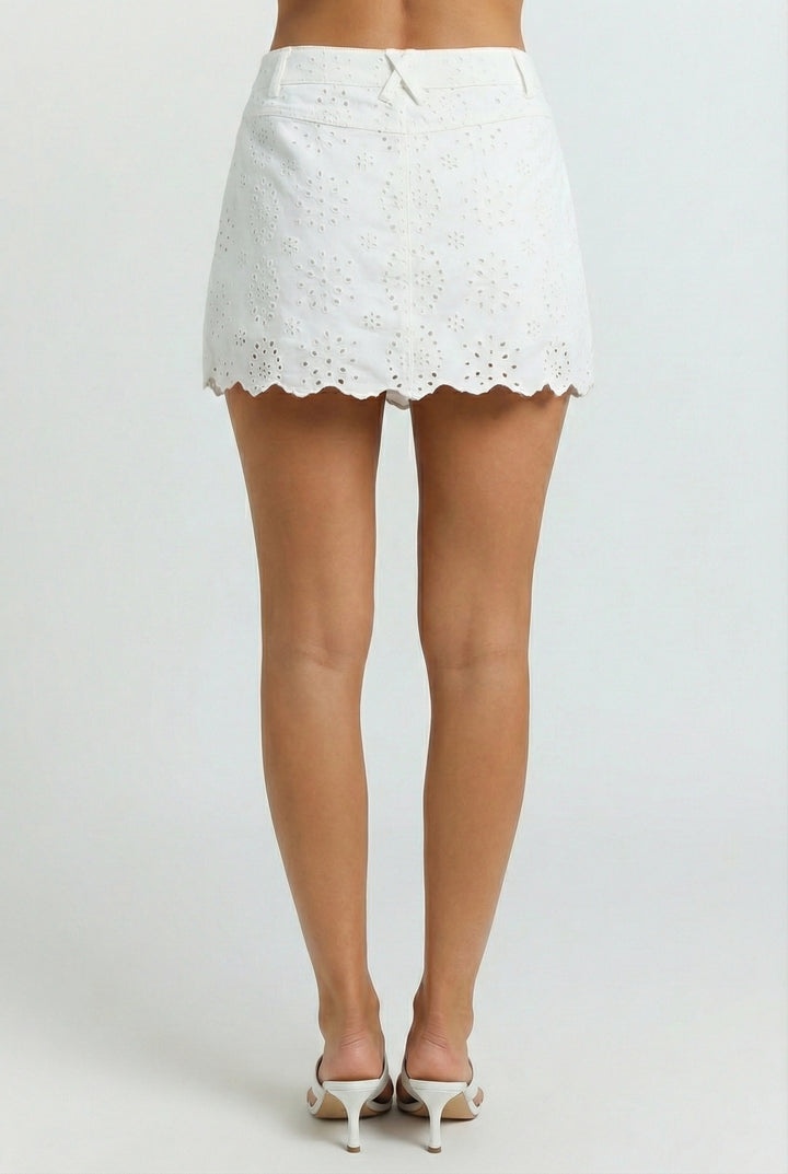 Atelier Eyelet Mini Skirt